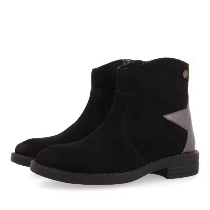 Gioseppo Botines Tipo Cowboy de Serraje Negro con Detalle de Estrella para Niña y Niño Nastola - Toque Chic - 1