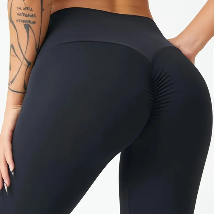 Pantalones De Yoga Para Mujer Cintura Alta Levanta Glúteos Micro-Comprimidos Deporte Entrenamiento Fitness Running - 1
