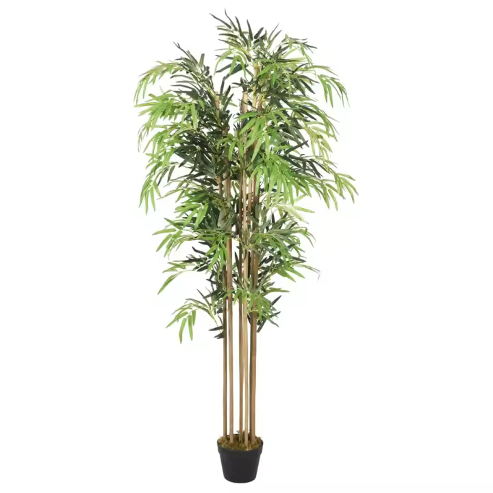 vidaXL Árbol de bambú artificial con 500 hojas verde 80 cm - 1