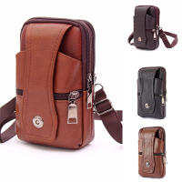 Bolsa De Cintura Para Hombre En Cuero PU Retro Multifuncional Estilo Casual Con Compartimento Para Móvil Y Cinturón - details 1
