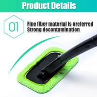 Set De Limpieza De Ventanas De Coche Con Cepillo De Microfibra Y Mango Largo Herramienta De Limpieza Para Parabrisas Accesorios Para Coche - details 7