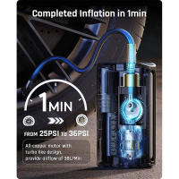 Bomba de aire recargable para inflar neumáticos de coche, compresor portátil Digital inalámbrico, Inflador de neumáticos para bolas de bicicleta - details 5