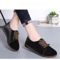 Zapatos De Mujer Nuevos 2024 Primavera Cuero Genuino Antideslizantes Planos Con Cordones Mocasines De Talla Grande Oxford Casual Para Mujer - details 7