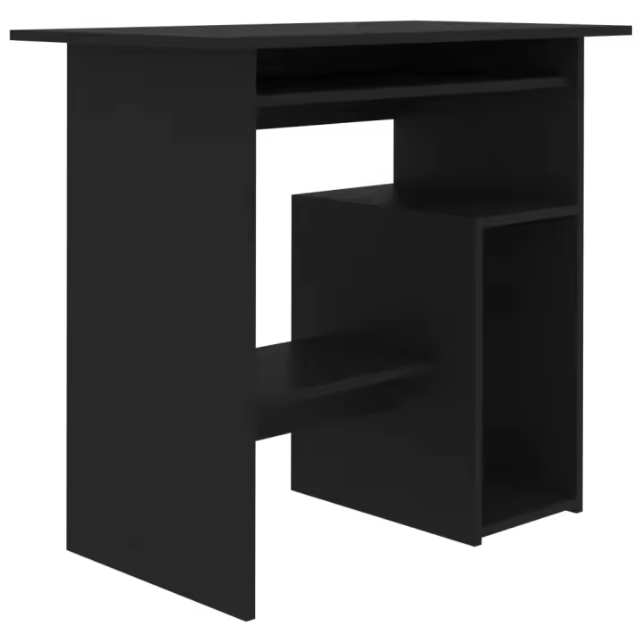VidaXL Escritorio Felipe V con estante y bandeja extraíble 74x80x45 cm - 1