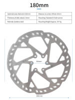 Freno De Disco Para Bicicleta De Asistencia Eléctrica 140/160/180/203mm Acero Inoxidable 2.3mm 130g Para Montaña Y Carretera - details 20
