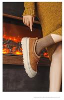 Nuevos Zapatos De Lana Para Mujer 2024 Botas De Nieve De Plataforma Calientes Antideslizantes Exteriores Para Al Aire Libre Con Lona Y Suela De EVA Zapatos De Invierno Con Forro De Peluche Corto - details 15