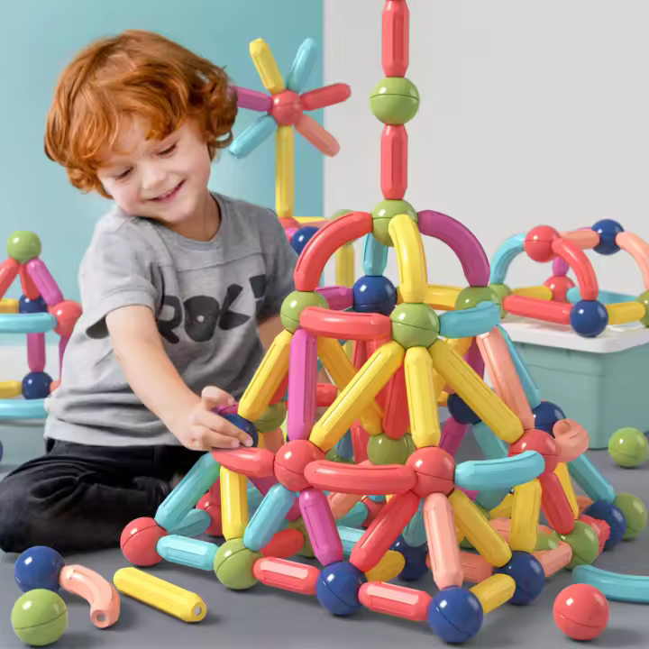 Juguetes Educativos Magnéticos De Construcción Para Niños Y Niñas Bloques De Construcción 3D Juego De Puzzle Regalo Ideal Para Niños Mayores De 3 Años - 1