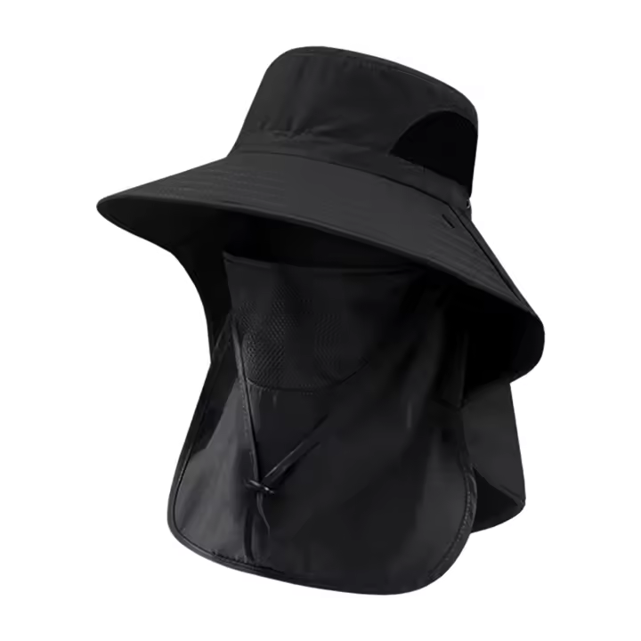 Sombrero De Pesca Al Sol Para Mujer Con Cubierta De Cuello Amplia Y Transpirable Protección UV Para Verano Viaje Playa - 1