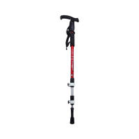 Bastón telescópico antideslizante plegable Bastones de trekking muletas de senderismo al aire libre ultraligeras y portátiles muletas de aleación de aluminio con mango curvo para ancianos 62 cm - details 0