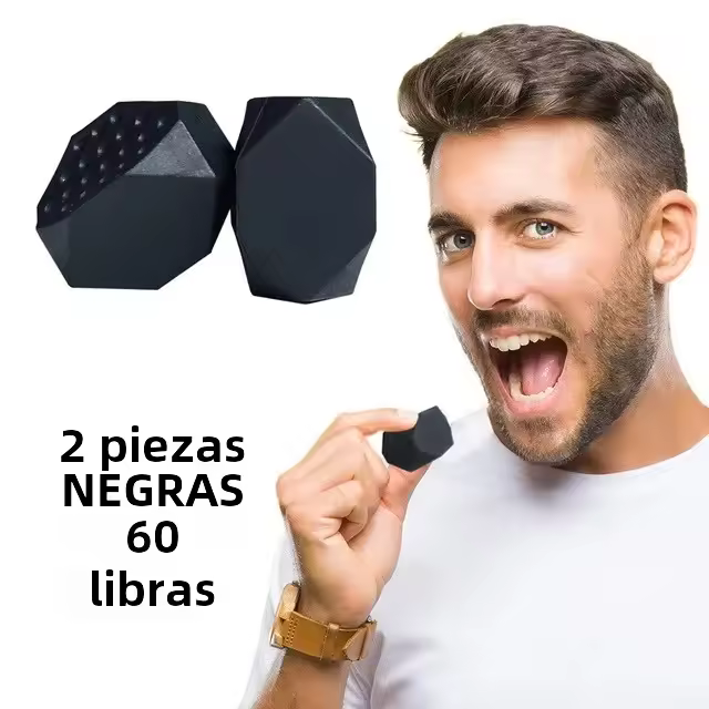 Entrenador De Mandíbula 2pcs 40-60lbs Redefine Tu Línea De Mandíbula Elimina El Doble Mentón Músculo Facial Fitness Ball Anti-stress Para Rostro - 1
