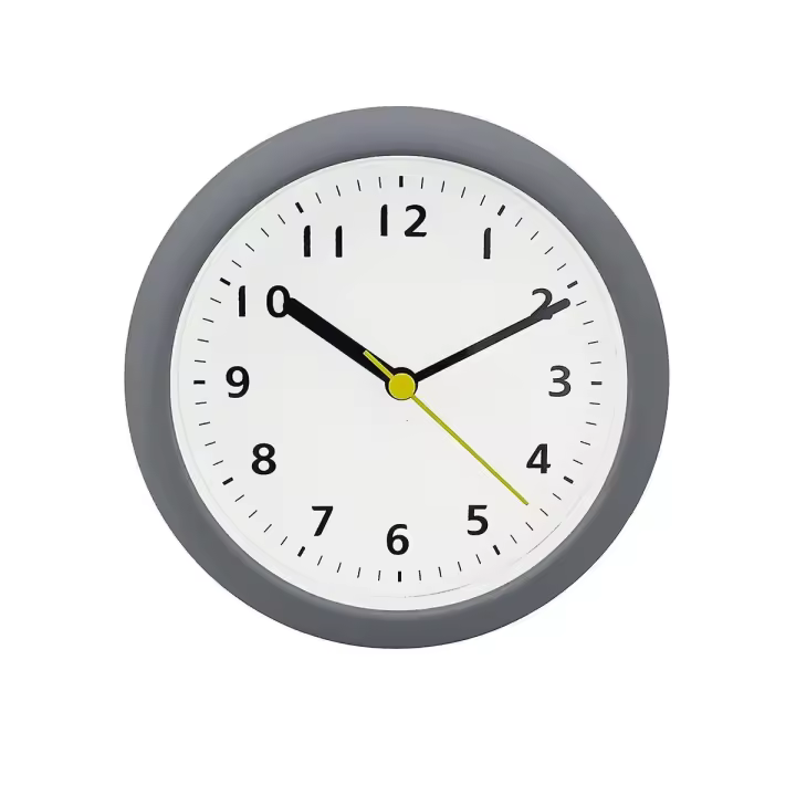 Reloj de pared con ventosa para baño, accesorio colgante moderno, resistente al agua - 1