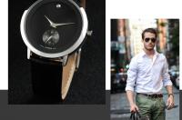 Reloj De Cuarzo Para Hombre SINOBI Original Con Correa De Cuero Moda Y Diseño Simple Resistentes Al Choque Y Al Agua - details 14