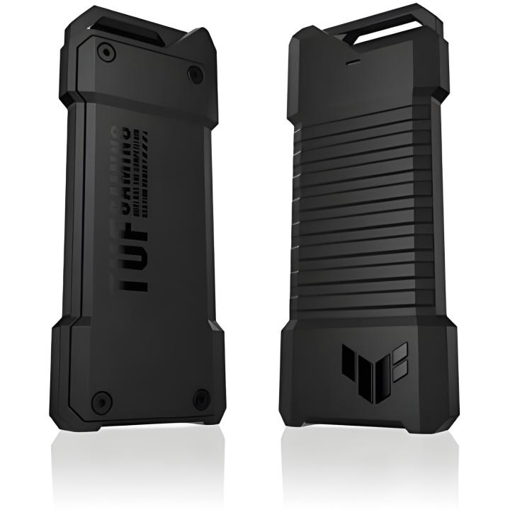 Asus ASUS TUF Gaming A1 - Carcasa para SSD con USB-C 3.2 Gen 2x1, Doble Interfaz M.2 Nvme Pcie y SATA, Q-Latch, MIL-STD-810H, Resistencia Al Agua y Al Polvo IP68, Compatibilidad con PS5 y Xbox - Alta Velocidad de Transferencia