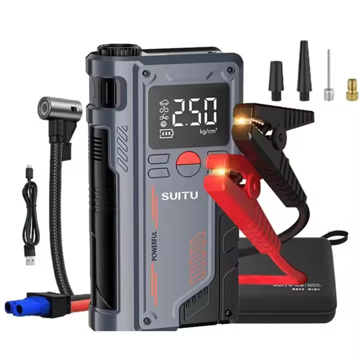 4 In 1 Car Jump Starter With 150PSI Air Compressor 20000mAh Portable Booster Charger 1000A Powerful Car Battery Starting Device - 1