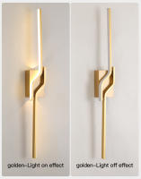 Luz De Pared LED Moderna Minimalista En Negro Iluminación Interior Elegante Para Sala De Estar Dormitorio Pasillo Decoración De Luces Verticales Sencillas Y Elegantes - details 14