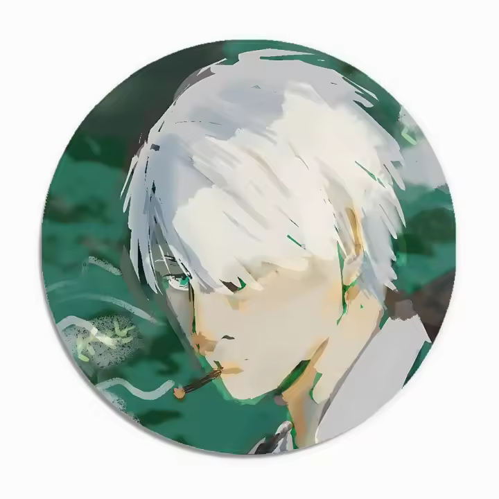 Pins De Anime Cartoon Mushishi Broche Redondo De Tinplate Para Accesorios De Bolso Regalos Souvenir Broche De Solapa - 1