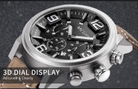 Reloj De Pulsera Deportivo De Lujo Para Hombre MEGIR Con Dial De 48mm Cuarzo Resistente Al Agua De Leather Calendario Cronógrafo Moda Y Casual - details 11