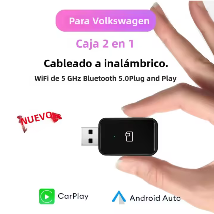 Adaptador Inalámbrico Nuevo 2024 Para Coche Mini CarPlay Android Auto Inteligente Para Volkswagen Tiguan Jetta ID.4 ID.5 Golf Atlas Taos Arteon - 1