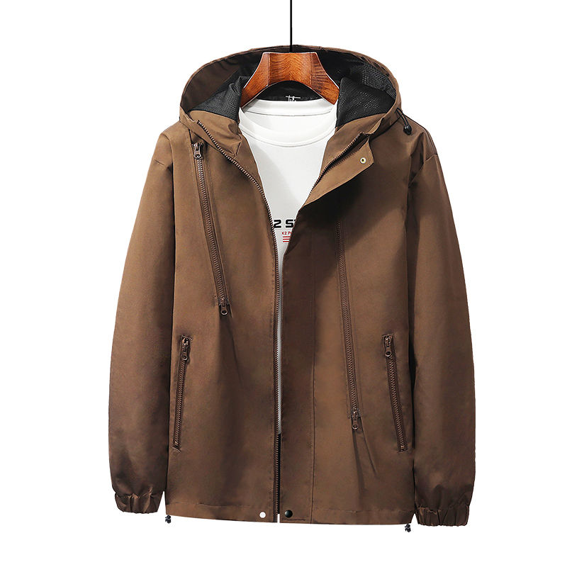 Chaqueta De down Con Múltiples Cremalleras Para Hombre Resistente Al Viento Y a La Lluvia Deportiva De Primavera Y Otoño Chaqueta Funcional Tendencia Oversized Con Capucha