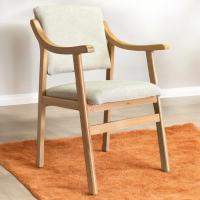 Sueña y Descansa Sillón reforzado con brazos de madera de haya en color haya tapizado en beis - details 1
