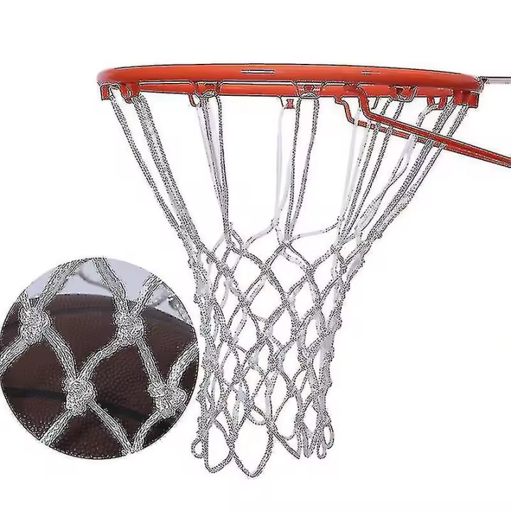Redes de baloncesto de repuesto profesionales de alta resistencia: se adopta a aros estándar de 12 bucles para interiores o exteriores, 12 bucles - 1