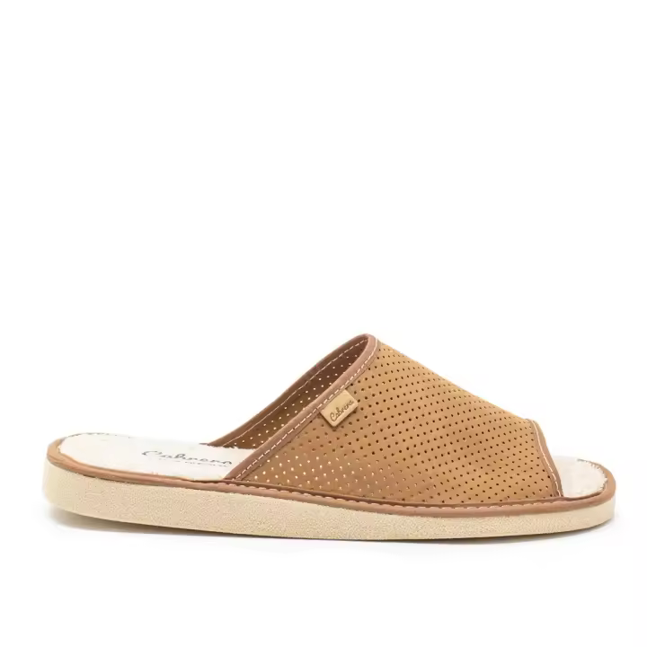 Zapatillas de estar por casa hombre CABRERA 2883 PALA PERFORADA MULTISUEDE HABANO - 1