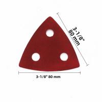 100pcs De Papel De Herramienta Triangular De 80 Mm Con 3 Agujeros Discos De Mezcla Ajustable Para Herramienta Oscilante Y Paja De Arena 60-400 Grit - details 4