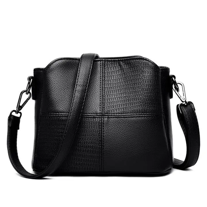 Bolso de hombro de Hilo para Mujer, Bolso Cruzado de cuero PU, Bolso de Mensajero informal, para teléfono Monedero, moda - 1