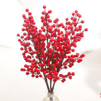 Decoración De Navidad Berries Artificiales Rojos Bouquet Flor Falsa Para Adornar Casa Árbol De Navidad Año Nuevo Accesorio De Ornaments - details 5