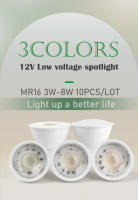 10pcs Spot LED De Bajo Voltaje GU5.3/MR16 12V 3W-7W Eficiencia Alta Luz Blanca Cálida Reemplaza Lámpara Halógena 20W 50W - details 0