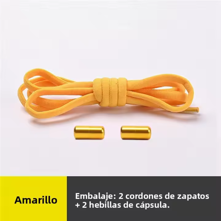 Cordones Elásticos Sin Amarrar De 21 Colores Para Zapatillas Cierre De Metal Redondo Deslizante Para Hombres Y Mujeres 1 Segundo Para Encender Y Apagar - 1