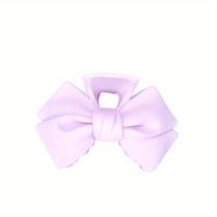 Pinza Para El Cabello De Moda Para Mujeres Accesorio Colorido De Lazo Pinza De Tiburón Para Cola De Caballo Estilo Sólido - details 11