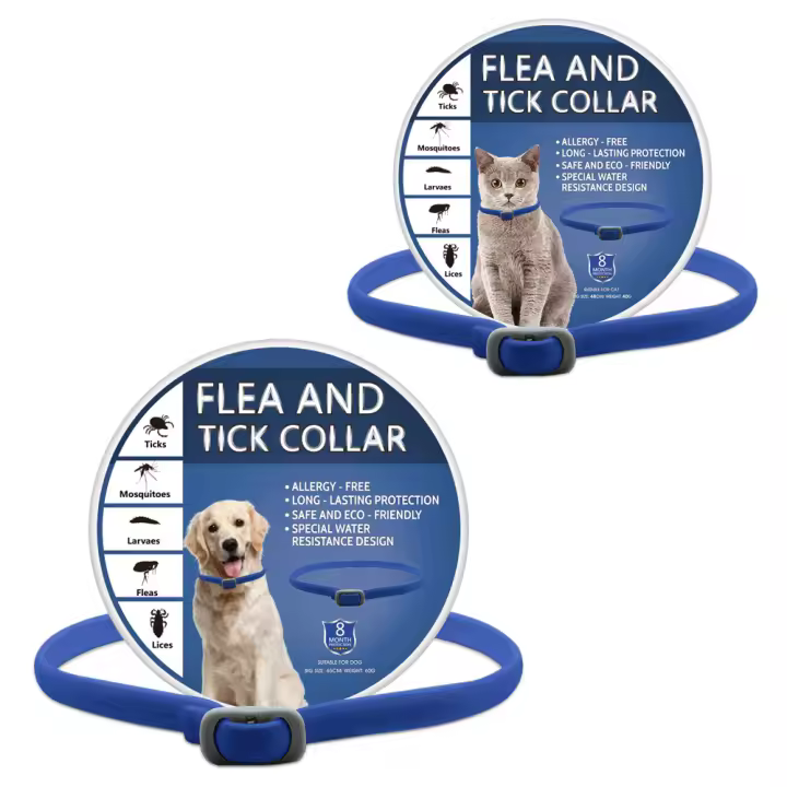 Collar antipulgas, garrapatas y piojos para perros y gatos - Talla ajustable, ecológico y seguro para mascotas - 1