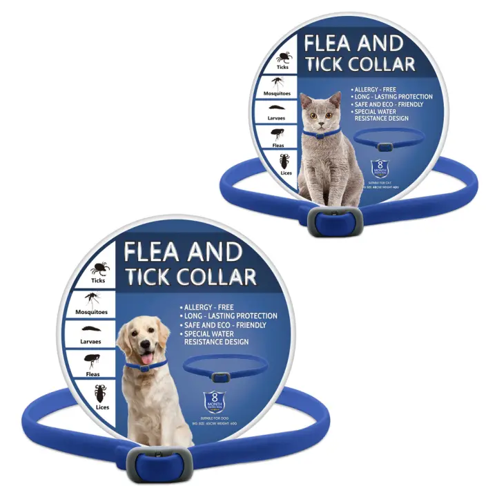 Collar antipulgas, garrapatas y piojos para perros y gatos - Talla ajustable, ecológico y seguro para mascotas - 1