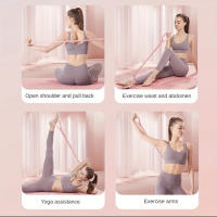 Banda De Resistencia Elástica Para Yoga Y Ejercicio De Estiramiento Fitness Uso Para Hombros Brazos Espalda Equipo De Fitness Para Desarrollar Muslos Y Torso - details 0