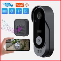 Bolín De Puerta Inalámbrico Con Cámara WIFI HD Exterior Seguridad Vídeo Intercomunicador IR Nocturno Tuya Pack De Video Doorbell - details 0