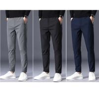 Pantalones Casuales Para Hombre Primavera Verano Delgados Y Elásticos Alta Calidad Pantalones Jogger Rectos Negros Grises Azules Marcas Coreanas - details 4