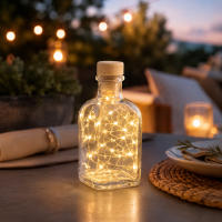 Botella de Cristal 125ml y 250ml | Tapón Corcho Sintético | Pack 12, 20, 40, 60 y 80 Unidades | Frasca de Cristal Grueso y Resistente | Cierre a Presión | Hostelería, Bar, Restaurantes, Hoteles, Cafeterías | Botella de Aceite, Bebidas, Agua - details 1
