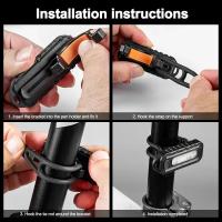 Luz LED Roja Y Azul Para Trabajo Con Clip Recargable Por USB Luz De Advertencia Portátil Linterna De Búsqueda Mano - details 5