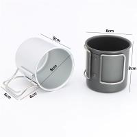 Taza De Café Para Camping Hikevictor 300ML Aluminio Ultraligera Con Manija Plegable Kit De Picnic Al Aire Libre Cocina De Viaje - details 3