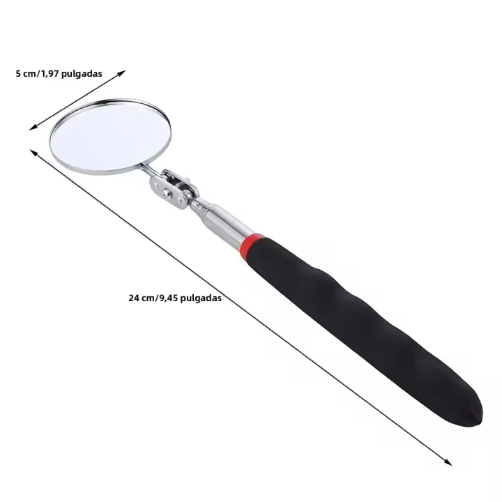 Espejo De Inspección Con Luz LED Y Mango Telescópico Herramientas De Reparación Rotación De 360 Grados Espejo Magnético - 1