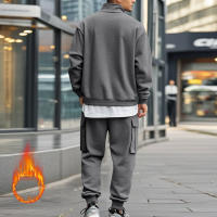 Conjunto Deportivo Casual Para Hombres Verano Otoño Invierno Con Cierre De Cremallera Y Veludo Tejido De Poliéster Talla S a XXXL - details 175