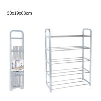 Los zapateros para el hogar están hechos de hierro y plástico duraderos y resistentes, puertas estrechas gruesas y largas, y plata para habitaciones de varios pisos de un solo piso - details 6