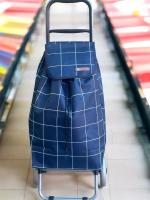 Carrito de Compras Plegable de Gran Capacidad con 2 Ruedas Soporte Metálico Resistente 40 Litros de Almacenamiento - details 3