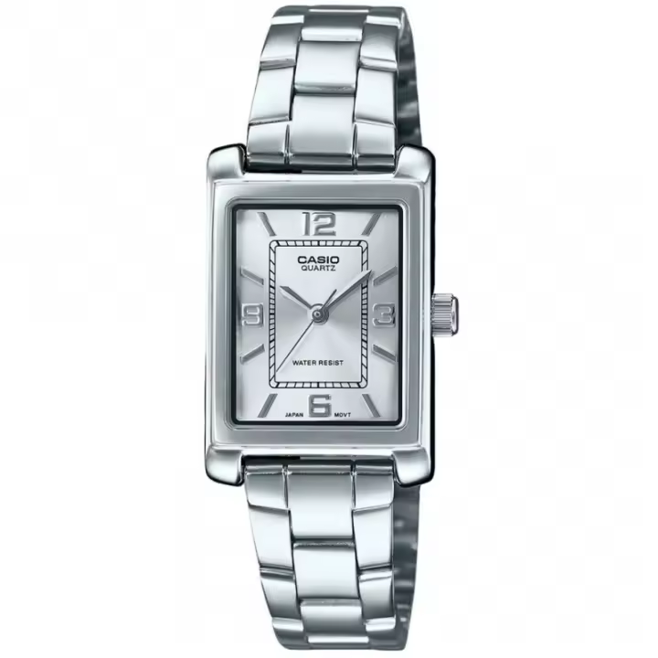 Casio  Ltp-1234dd-7adf Reloj De Pulsera Analógico Para Mujer Color Plateado - 1