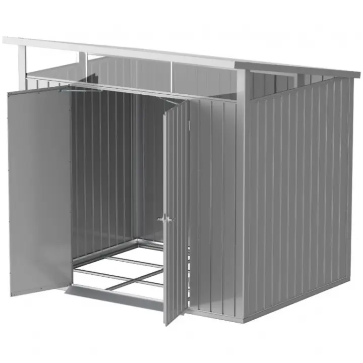 Casa de metal paladio Duramax 8 'x 6' de dos entradas 209x249x231 cm color gris - 1