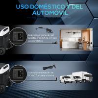 HOMCOM Nevera Compresor Portátil 40L con Doble Zona Refrigerador de Coche -20℃-20℃ 12 / 24V DC y 100-240V AC Nevera Eléctrica con Luz LED y Asa Telescópica para Caravanas Viajes 80x47,5x46,6 cm Negro - details 4