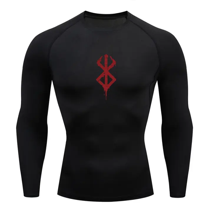 Camiseta De Compresión Para Hombre Deporte Anime Fitness Rápido Secado Poliéster Camiseta De Compresión Para Gimnasio Verano T-Shirt Casual - 1