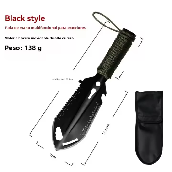 Shovel Multifuncional Para Camping Al Aire Libre Portátil Herramienta De Jardín Y Huerto Mano Shovel Tamaño M - 1