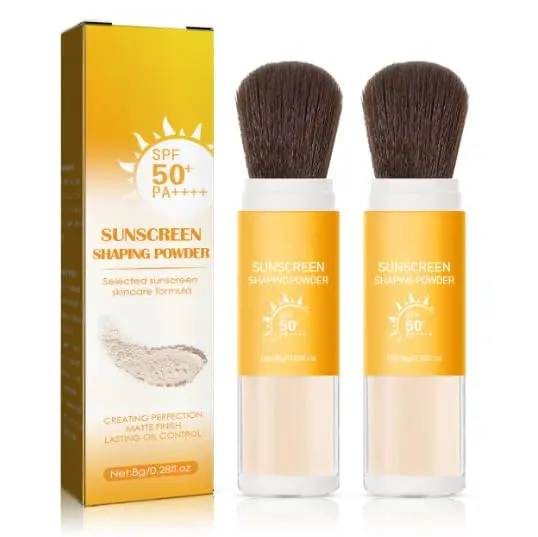 Protector solar en polvo para rostro, mineral FPS 50 PA+++, protector solar en polvo, duradero, ligero, transpirable, para todo tipo de piel. - 1